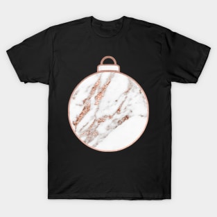 Rose gold Christmas bauble T-Shirt